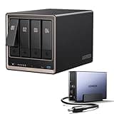 UGREEN US3000, 12000mAh Uninterruptible Battery Power Supply Bundle with UGREEN NAS DXP4800 GT 4-Bay Desktop NAS with144TB Storage Capacity.