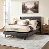 Softa Queen All-in-One Adjustable Bed Frame with 10" Hybrid Mattress, Electric Bed with Upholstered Headboard, Remote Control, Whisper Quiet Motor, Certi-PUR Certified, 10-Year Warranty