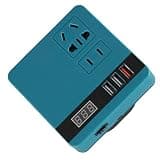 Omquot Portable DC to AC Power Inverter Charges Outdoor Devices for BL1830B, BL1850B, BL1860B Efficiently - Voltage Display - Multifunction Inverter for Outdoor Work
