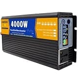 VTCMKAZYT Power Inverter 3000w 4000w 5000w 6000w 8000w Dc 12V 24V 48V 60V to Ac 110V 220V Pure Sine Wave Voltage Converter Solar(4000W,60Vto220V)