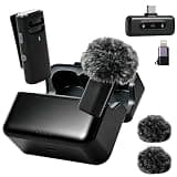 SUPNOVA Mini Mic Pro Wireless Lapel Microphone for iPhone and Android, Noise Cancelling Design for TikTok, YouTube and Interviews, Charging Case Included