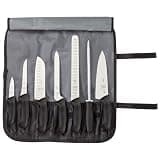 Mercer Culinary Millennia 8-Piece Knife Roll Set, Black Handles
