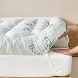 5 Inch Memory Foam Mattress Topper King Size, Breathable Viscose Made from Bamboo Pillow Top Mattress Pad Cover, Ultra Soft Bed Topper with 2000 GSM Foam Filling for Pain Relief, White,78x80x5 in