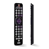 RCA Universal Rechargeable 4-Device Streaming Remote Control – for TV, Audio, Soundbar, Streaming Devices, Ultra-Slim, Rechargeable, Quick Access Keys