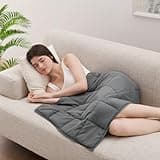 L'AGRATY Weighted Lap Blanket 5lb: Small Weighted Blanket for Adults Portable Travel - Cooling Pad for Relaxation Sleeping - Cozy Washable All-Season (29" x 24")