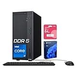 ASUS V500 Home & Business Tower Desktop, 10-core Intel Core i7-13620H Processor, 32GB DDR5 RAM, 1TB SSD, DisplayPort, Wi-Fi 6, Wired KB & Mouse, Win11 Pro, Bundle with ADATA 64GB USB Flash Drive