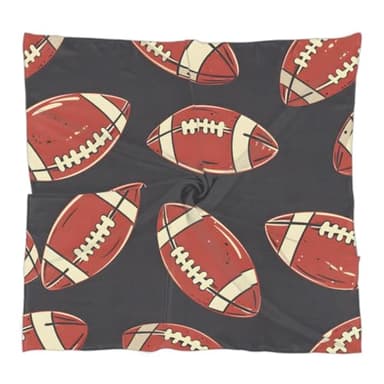 Hsnar Football Theme 23.6" Silk Like Head Scarf Fashion Square Neck Scarfs for Women Hair Scarves Gift