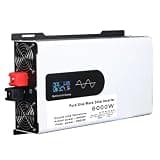 6000Watt Pure Sine Wave Power Inverter 12V 24V 48V 60V 72V DC to 110V 220V AC Voltage Converter with LCD Display for Home/RV/Truck/Car/Camping