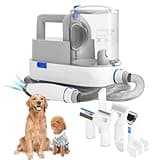 GZI Dog Grooming Vacuum Kits with Multiple Tools - Electric Clipper, Hair Dematting and Shedding, 2.5L Large Capacity Dustbin, 10Kpa Suction, Low Noise - Pet Hair Solution for Dogs and Cats Pet Gifts