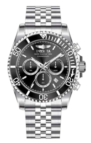 Invicta Pro Diver Men 43mm Stainless Steel Steel Black dial VD53 Quartz