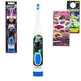 Monster Jam Oral Care Traveling Kit for Kids - Bundle with Grave Digger Electric Toothbrush Plus Stickers and More for Boys, Toddlers | Monster Jam Toothbrush Set