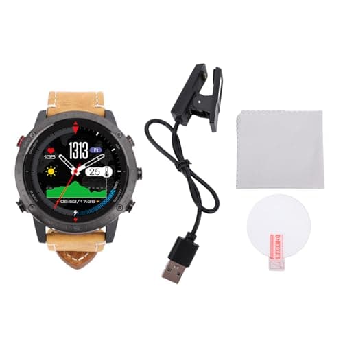 Kikumi Smartwatch for Men 1.3 Inch Round 50 Metres Water Proof Message Reminder Sports Smartwatch for Fitness Diving