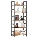 DUMOS 5-Tier Bookshelf, Modern Tall Bookcase