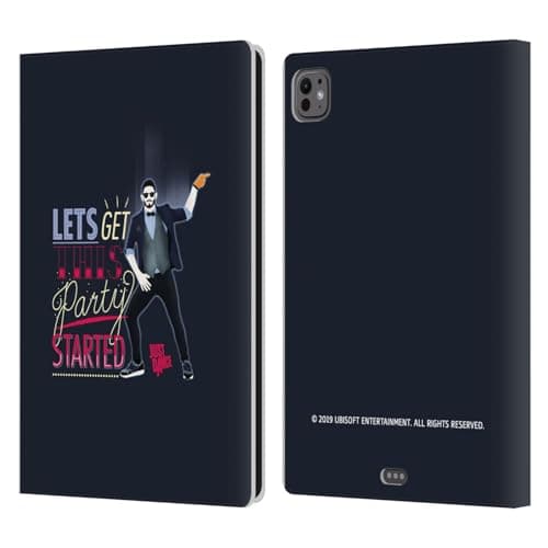 Head Case Designs Officially Licensed Just Dance Party Started Artwork Compositions Leather Wallet Case Compatible with Apple iPad Pro 11 M4/M5 2024/2025