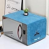 Prathima Sarathi Microwave Oven Cover with Deer Print Design, Cotton Linen Dustproof Appliance Protector for Kitchen Organization (100 x 35 cm, Blue)