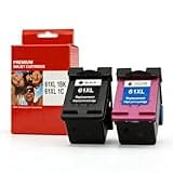 JFYACKW 61XL Ink Cartridge Black Color Combo Pack Replacement for HP 61 XL Compatible with DeskJet 1000 1050 2540 3050 Envy 4500 5530 OfficeJet 4630 2620 Printer (1 Black 1 Tri-Color)