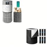 SAMRADO Pet Air Purifier PJ11 and 6 Pack Replacement HEPA Pre-Filter for Home Up to 4000 Ft² in 1 Hr with Washable Pre-Filter, Air Purifier for Home Pets