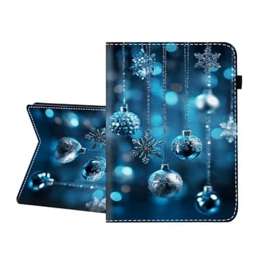 CICPLKSE Case for iPad 10.2 Inch (9th/8th/7th Gen, 2021/2020/2019), iPad Air 3 10.5 (3rd Gen, 2019) and iPad Pro 10.5 2017,Premium PU Leather Cover with Auto Sleep Wake,Christmas Ornaments