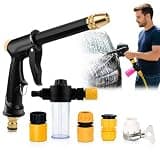 Portable High Pressure Water Sprayer, High Pressure Hose Nozzle with 4 Spray Modes for Car Wash, Plants Watering, Patio & Outdoor Cleaning (2 Set)