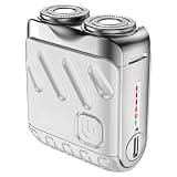 Mini Electric Shaver, Portable Dual Head Razor for Men, Waterproof USB Rechargeable, Zinc Alloy, IPX7, Type-C Fast Charge, LED Battery Indicator, Travel Friendly Design