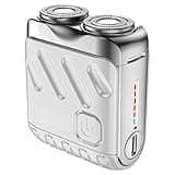 Mini Electric Shaver, Portable USB Rechargeable Razor for Men, Dual Head, IPX7 Waterproof, Zinc Alloy, Type-C Fast Charge, LED Battery Indicator, Travel-Friendly