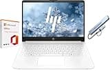 HP 14" Business Laptop, 1-Year Office 365 with Copilot AI, 16GB RAM 576GB Storage (64GB SSD+512GB SD Card), Dual-Core Intel Processor, Windows 11, Snowflake White