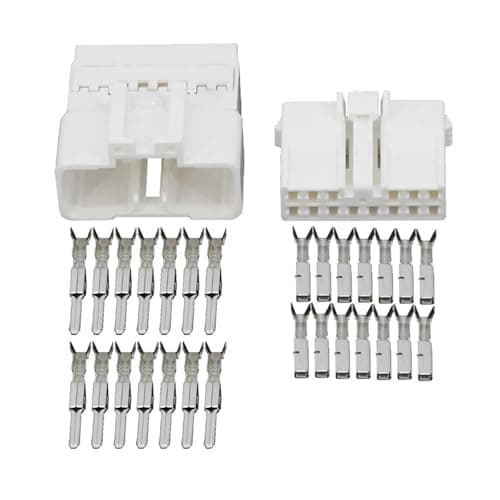 Automotive electrical connectors, 14-pin automotive, male and female with terminals, DJ7142-2.2-11/21 14P 10 sets