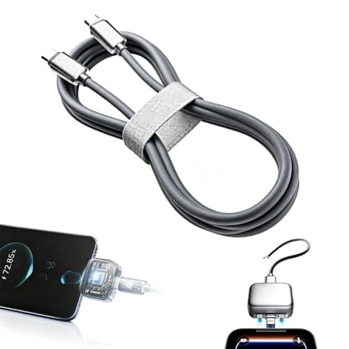 fvituve Stop Charge Smart Charger, 2026 New Auto Disconnect Charging Cable Protector, Fast 140W Charger, LED Digital Display, Overcharge Protection Adapter for Phone Laptop Tablet USB Charging Cable