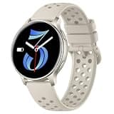 HT43 Smart Watch with Bluetooth Calling, Heart Rate Monitor, Step Counter, Sleep Tracking, GPS, 3ATM Waterproof, Sports Fitness Tracker (Silver (Silicone + Steel Strap))
