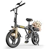 WERHY Electric Bike for Adults, 500W Motor, 20 MPH Max Speed Folding Ebike, 14" Electric Bicycles, Max 20/30 Miles Range (Pedal Assist Mode), Mini E Bikes