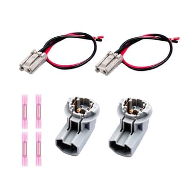 2 Pcs 90075-99005 License Plate Reverse Tail Light Lamp Socket with Wire Harness Compatible with Toyota Camry Corolla Sienna Echo Lexus RX350 Replaces 81755-03010 90075-60037