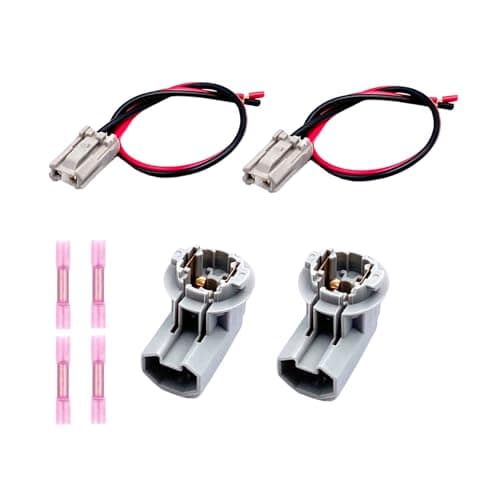 2 Pcs 90075-99005 License Plate Reverse Tail Light Lamp Socket with Wire Harness Compatible with Toyota Camry Corolla Sienna Echo Lexus RX350 Replaces 81755-03010 90075-60037