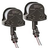 TREEWELL 2 Pack 240-Degree Replacement Motion Detector, Adjustable Time & Detection Sensitivity Up to 60 Feet Range, 3 Working Modes Pir Motion Sensor for Security Floodlight, Brown, UL Listed