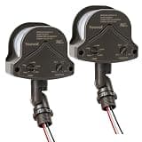 TREEWELL 2 Pack 240-Degree Replacement Motion Detector, Adjustable Time & Detection Sensitivity Up to 60 Feet Range, 3 Working Modes Pir Motion Sensor for Security Floodlight, Brown, UL Listed