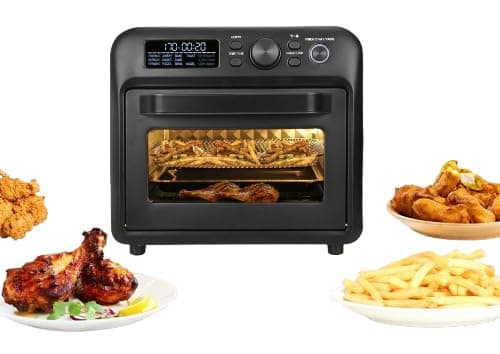 Faber Air Freyer Oven 20L, Digital Control, Baking Pan, SS Wire Tray and Basket, Crumb Tray, 15 Preset Auto Programs | Bake, Roast, Fry, Toast