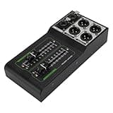 Hamwesh Studio Monitor Controller, 1 in 2 Out Passive Volume Control Stereo Preamplifier with 70mm Precise Fader Metal Shell for Studio Home Audio System