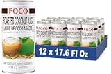 FOCO Roasted Coconut Juice with Pulps 17.6 Fl Oz, Pack of 12
