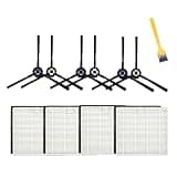 GENTERUN N98R Side Brush Filter Replacement Accessories Kits ,Compatible for ILife, V8 V8S Plus X750 X800 X785 V80 Max Dust Collection