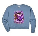 Womens I Yam Legend Bootleg Meme Ube Pun Purple Yam Dad Joke Comfort Colors Crop Sweatshirt