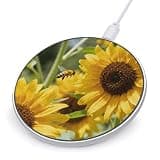 Bees Sunflowers Wireless Charger, Fast Charging Pad