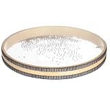 10 in Wave Drum, Ocean Drum with Beads, Ethereal Rain Sound Instrument, Metal and Wood Construction for Music Class, Outdoor Camping, Little Ones