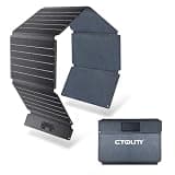 CTOLITY Solar Panel Foldable 54W, Portable Solar Charger Fast Charging with 20.5V (DC+USB C) and 12V USB A Output, Foldable Solar Module Suitable for Camping, Hiking, Outdoor Activities, laptops
