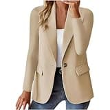 xiaoleilemon Womens Casual Blazers Fall Lightweight Open Front Long Sleeve Work Office Suit Jackets Elegant Blazer 2026