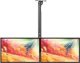 LNNW TV Ceiling Mount Bracket, 360° Swivel and Tilt TV Bracket, Fits 14-40 Inch TVs, for Two 2 Screens for Most LED LCD Flat Curved Screen TVs & Monitors