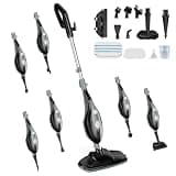 DUMOS 10-in-1 Multifunctional Steam Mop, 1550W Detachable Handheld Steam Cleaner, 16FT Power Cord with 2 Reusable Pads, Floor Steamer for Hardwood, Tile, Carpet, Grout, Windows