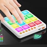 Wireless MIDI Controller Pads, Bluetooth Portable USB with 16 Drum MINI