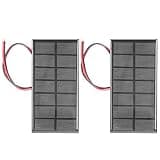 2pcs DC 3.5V 250mA Mini Solar Panels, Polysilicon Solar Cell Charger Module with 30cm Cable for DIY Solar Projects, Lawn Lights, Phone Chargers & Educational