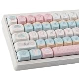 TYRIXKI PBT Keycaps 147 Keys MOA Profile Cute Keycaps Dye-Sublimation Rococo Art Keycap Custom Keycap Set for Cherry Gateron MX Swithes Mechanical Keyboards