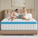 QMDJECKERO Full Size Mattress,14 Inch Full Mattress in a Box,Memory Foam and Individually Pocket Innerspring Euro Top Hybrid Mattress,Medium Firm,Ideal for All Sleep Positions,75"x54"