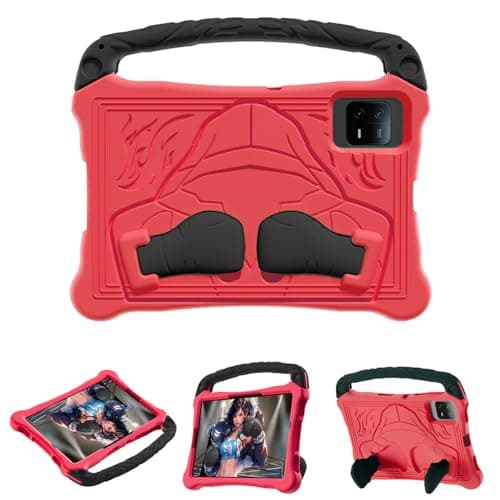 HYWOO Case for Samsung Galaxy Tab S11 SM-X730 SM-X736B, Shockproof and Drop Resistant Ultra-Thin Lightweight Bracket with Three Fold Design (Red+Black)